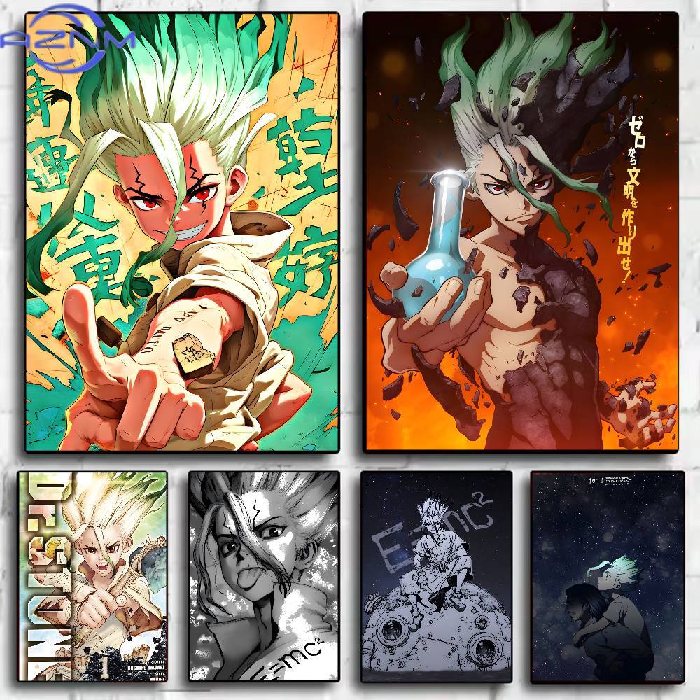 Anime Merchandise Posters - Klasyczny plakat anime Dr. Stone, grafika