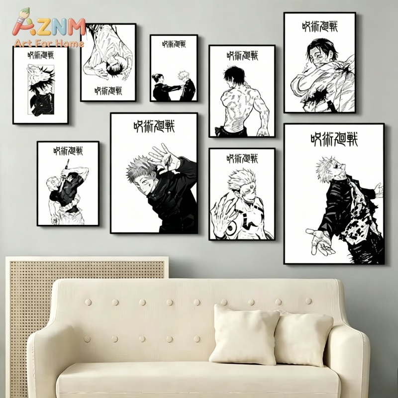 AZNM Jujutsu Kaisen Czarno-Bia – Anime Merchandise Posters recenzja i cena