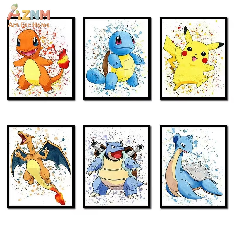 1 szt., Anime Pokemon Obraz na – Anime Merchandise Posters recenzja i cena